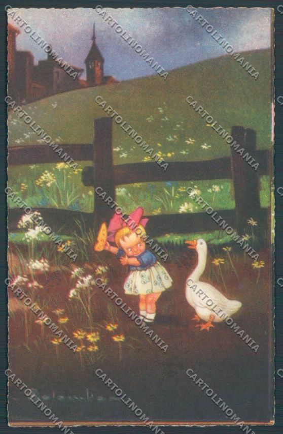 Colombo Children Bambini Goose Postcard cartolina EE4795 – fronte