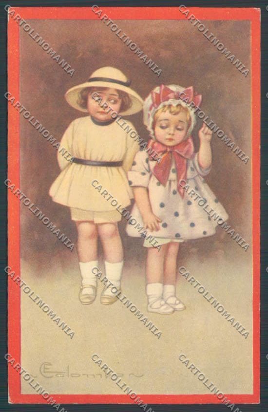 Colombo Children Bambini Postcard cartolina EE4801 – fronte