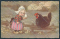 Colombo Children Bambini Egg Chick PIEGHE Postcard cartolina EE4806 – fronte