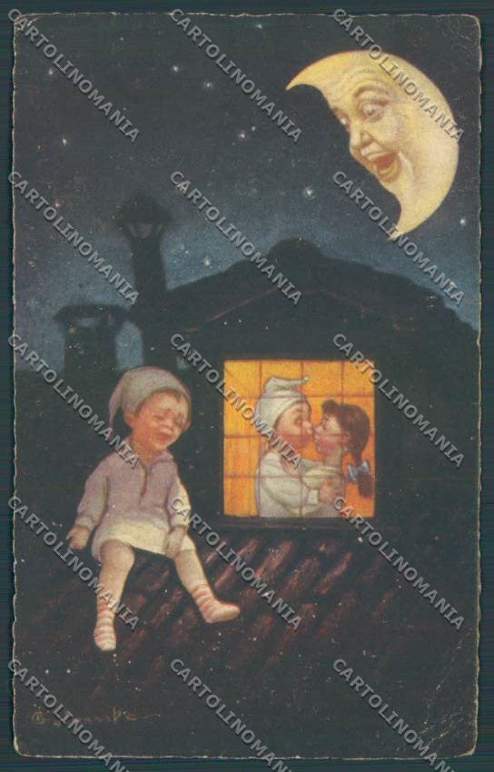 Colombo Children Bambini Paper Moon PIEGHINE Postcard cartolina EE4812 – fronte