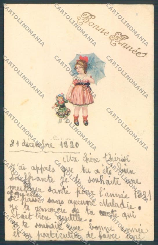 Colombo Children Bambini Postcard cartolina EE4816 – fronte