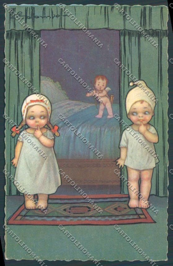 Colombo Children Bambini Cupid Postcard cartolina EE4819 – fronte