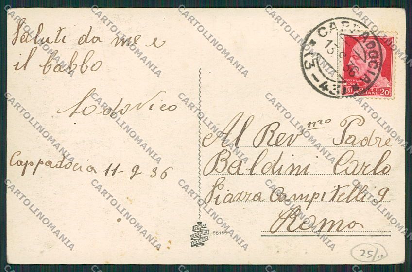 L'Aquila Cappadocia cartolina EE4828 – retro