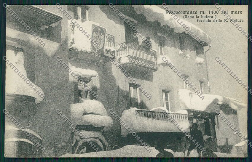 L'Aquila Pescocostanzo Nevicata cartolina EE4836 – fronte