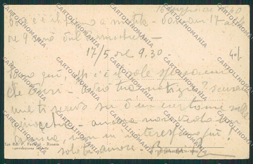 Teramo Roseto degli Abruzzi cartolina EE4867 – retro
