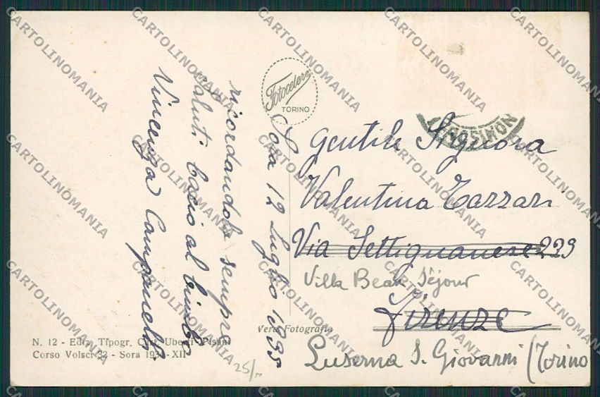 Frosinone Sora Foto cartolina EE4926 – retro