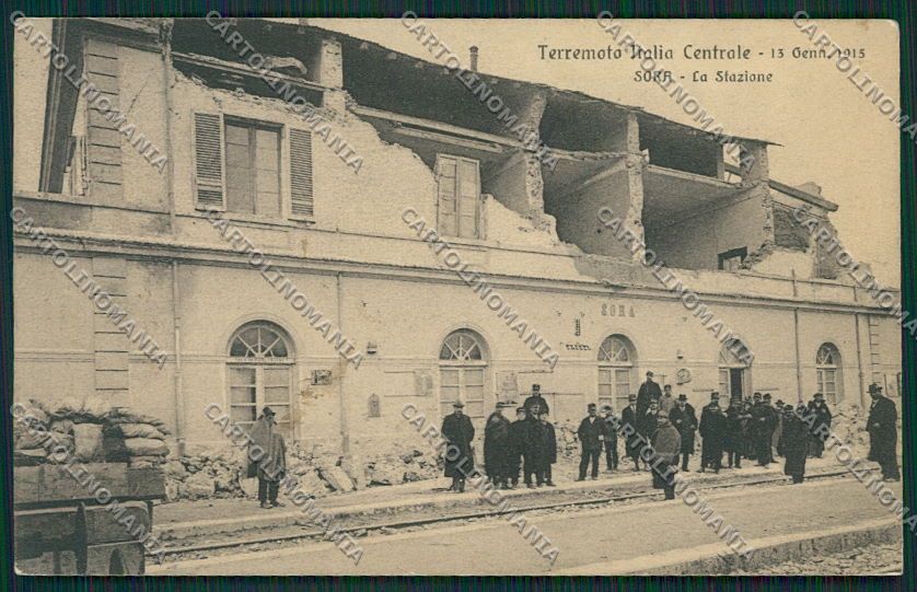 Frosinone Sora Stazione Terremoto cartolina EE4927 – fronte