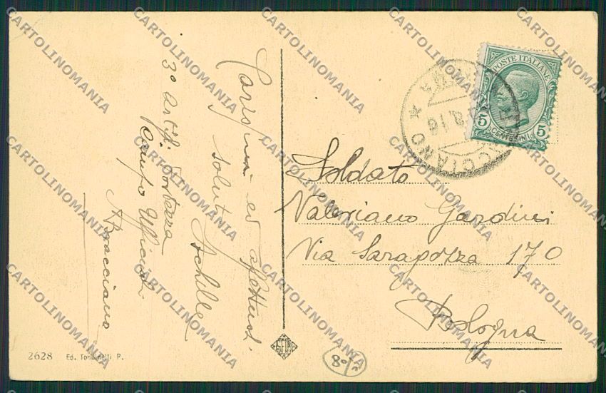 Roma Bracciano Dirigibile PIEGHINA cartolina EE4983 – retro