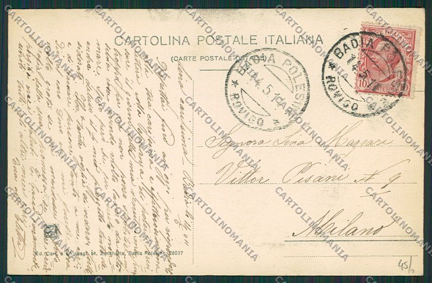 Rovigo Badia Polesine cartolina EE5008 – retro