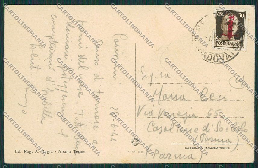 Padova San Biagio Asilo San Benedetto cartolina EE5011 – retro