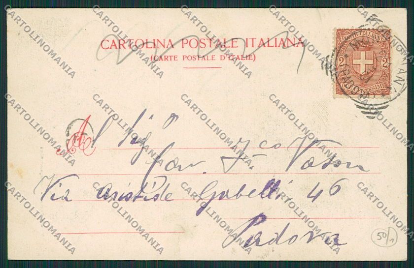 Padova Montagnana cartolina EE5014 – retro