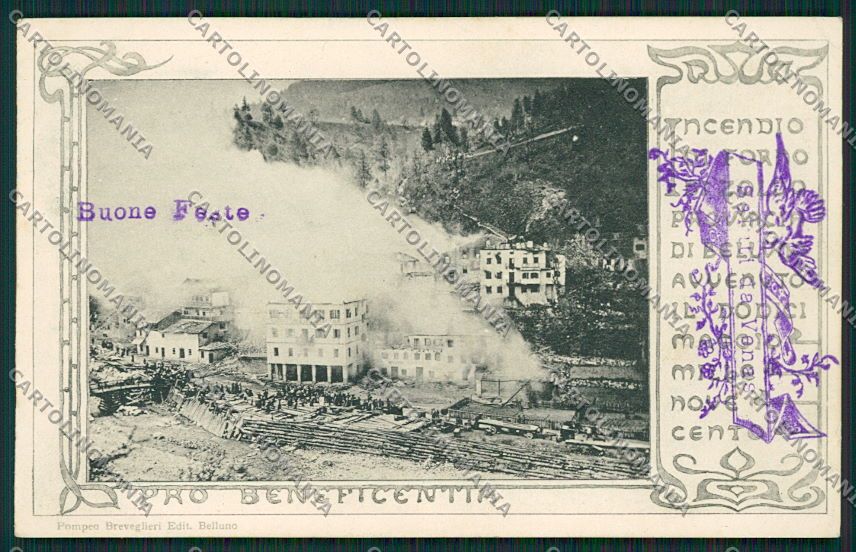 Belluno Forno Incendio cartolina EE5023 – fronte