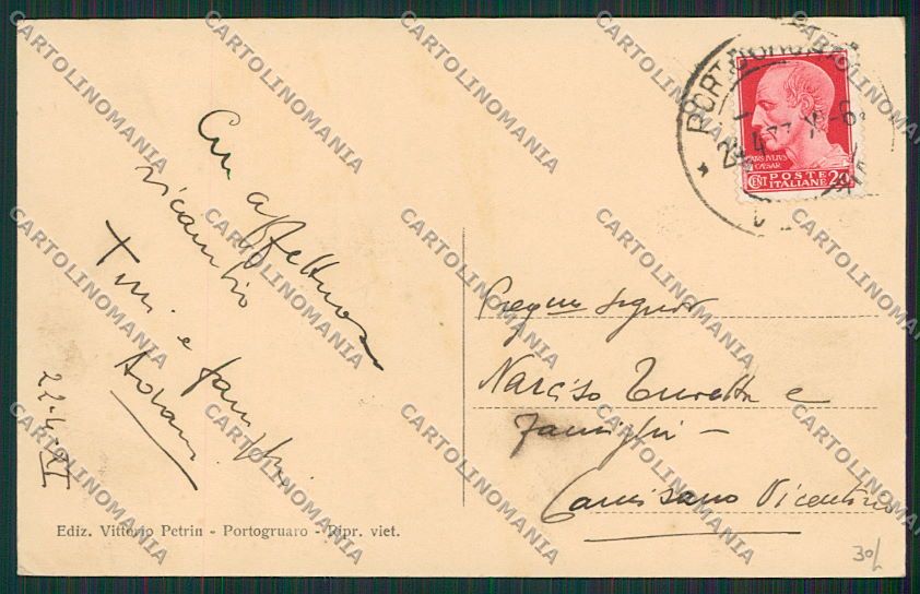 Venezia Portogruaro cartolina EE5082 – retro