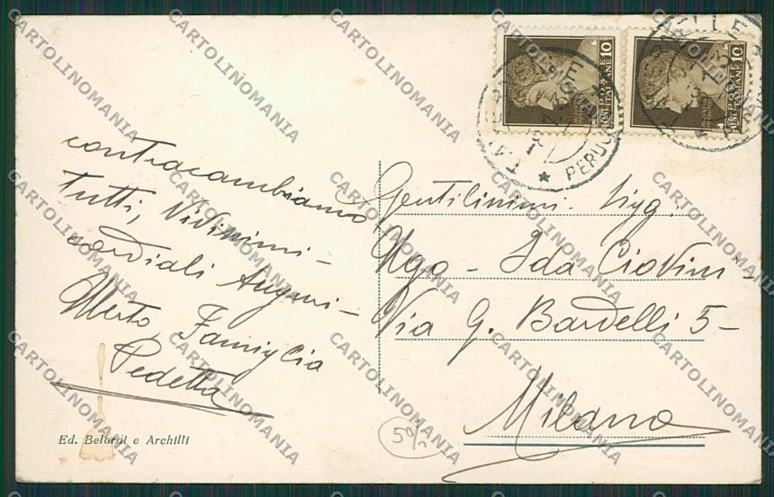 Perugia Tavernelle cartolina EE5108 – retro
