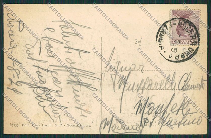 Perugia Nocera Umbra cartolina EE5126 – retro