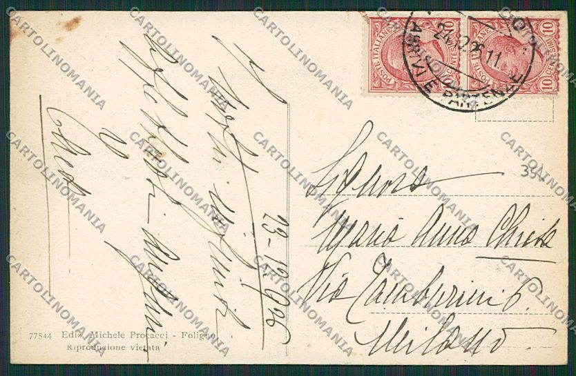 Perugia Foligno Zuccherificio cartolina EE5131 – retro
