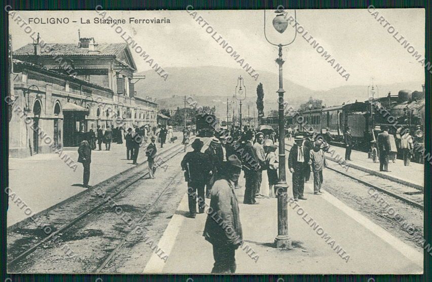Perugia Foligno Stazione Treno cartolina EE5140 – fronte