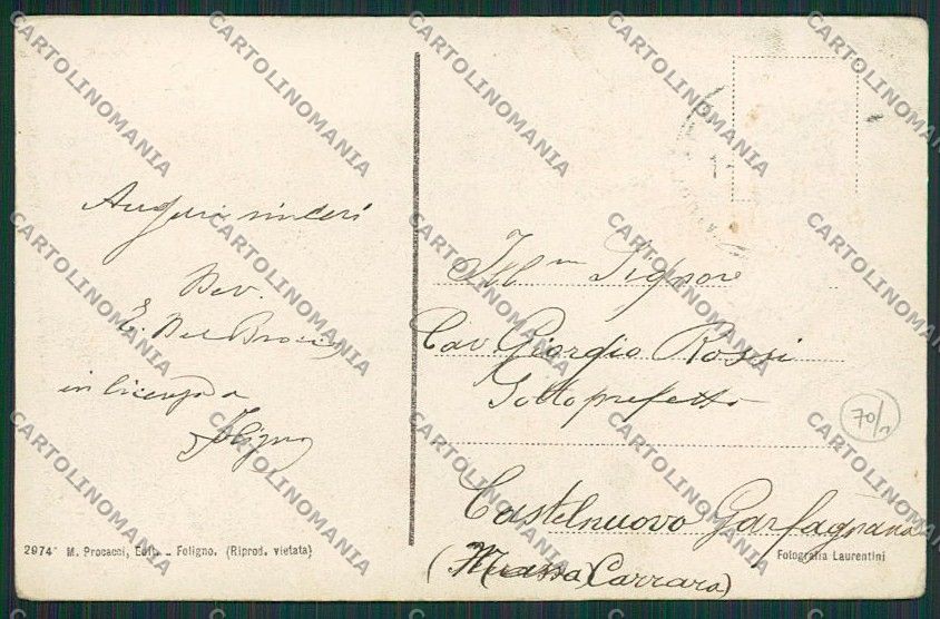 Perugia Foligno cartolina EE5143 – retro
