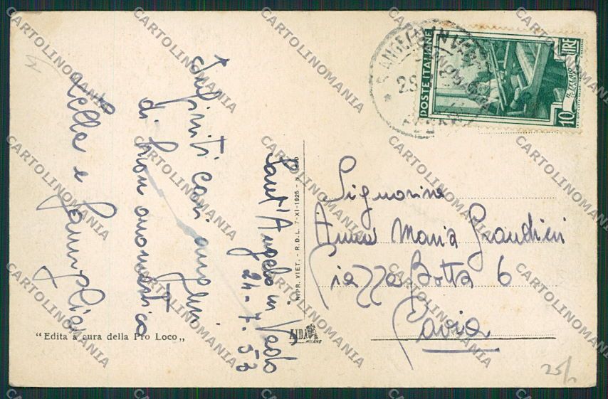 Pesaro Sant'Angelo Vado cartolina EE5176 – retro