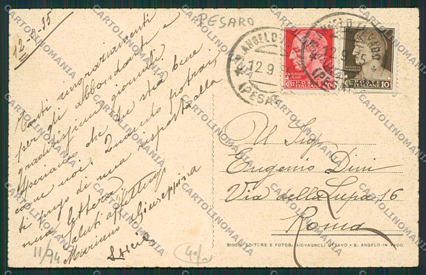 Pesaro Sant'Angelo Vado cartolina EE5177 – retro