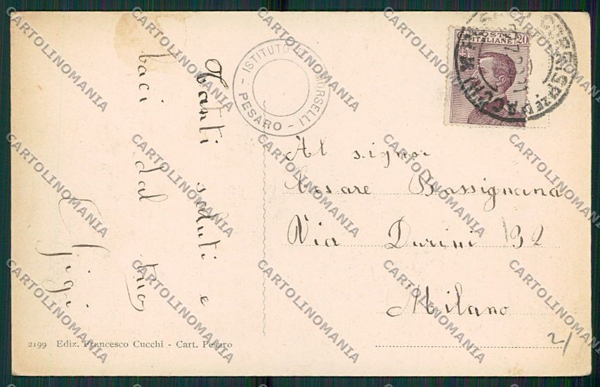 Pesaro Città cartolina EE5189 – retro