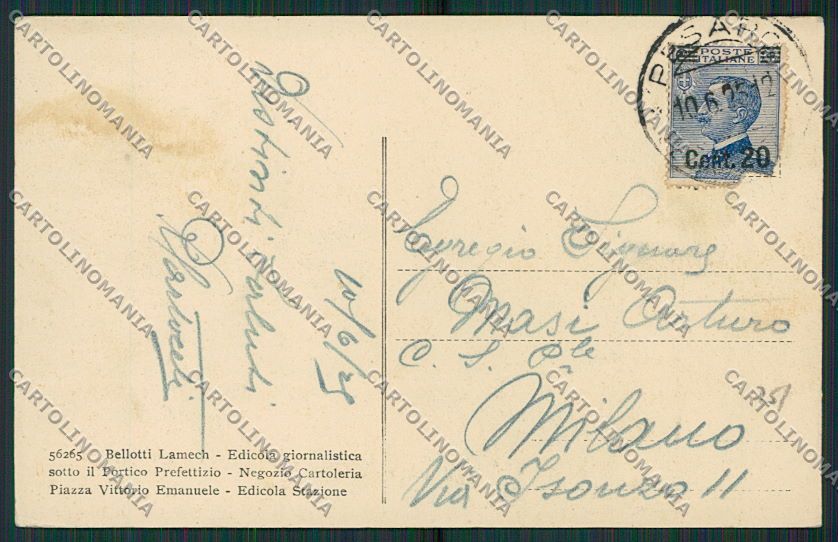 Pesaro Città cartolina EE5191 – retro