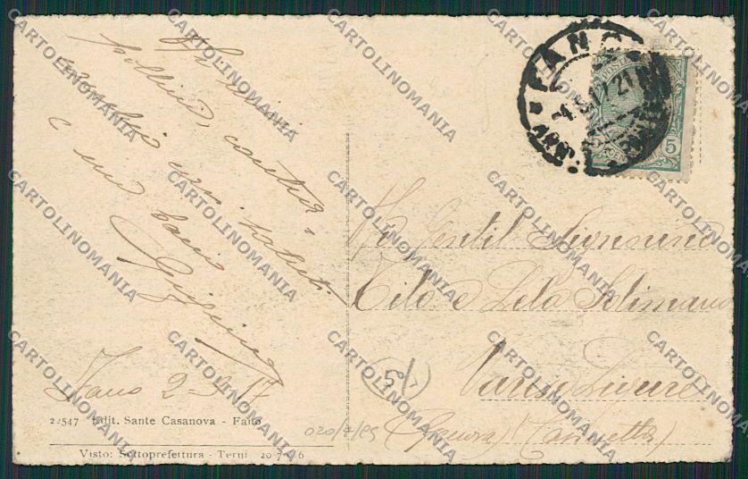 Pesaro Fano cartolina EE5197 – retro