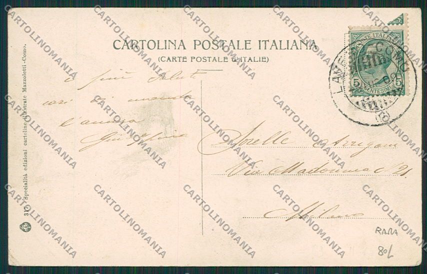 Como Albiolo Ristorante Stazione cartolina EE5217 – retro