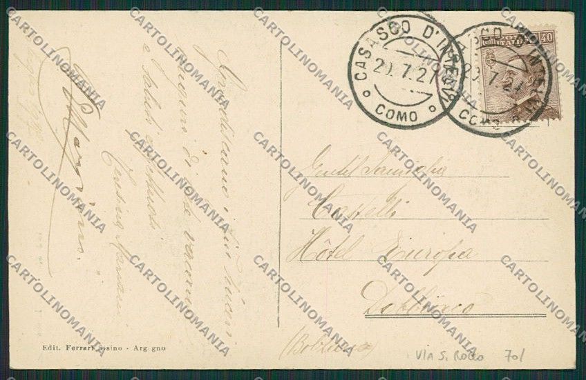 Como Casasco Intelvi cartolina EE5247 – retro