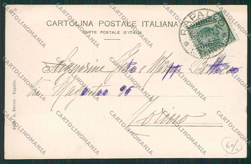Genova Rapallo cartolina EE5260 – retro