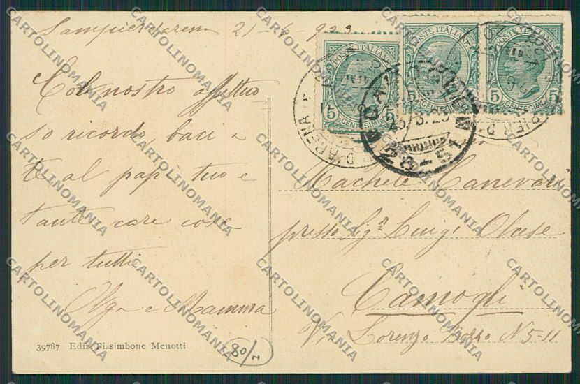 Genova Sampierdarena PIEGHINA cartolina EE5293 – retro