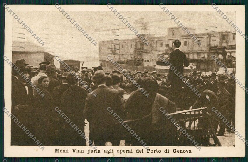 Genova Porto Memi Vian Operai STRAPPINI cartolina EE5314 – fronte