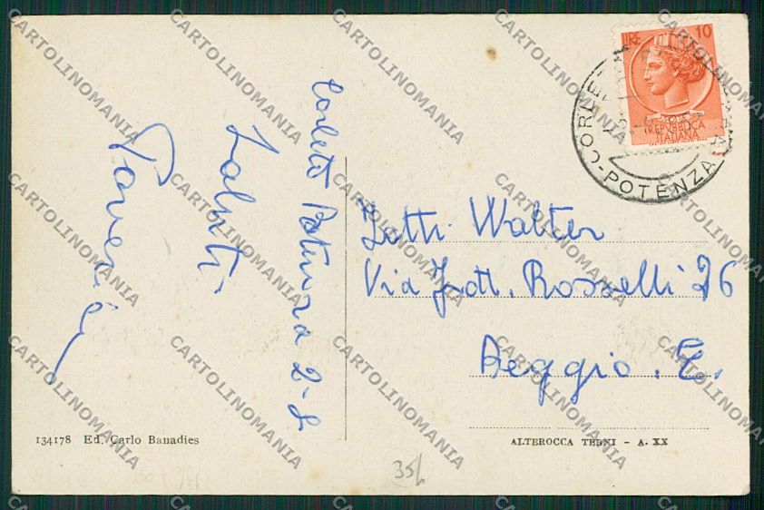 Potenza Corleto Perticara Autopostale Saluti da cartolina EE5344 – retro