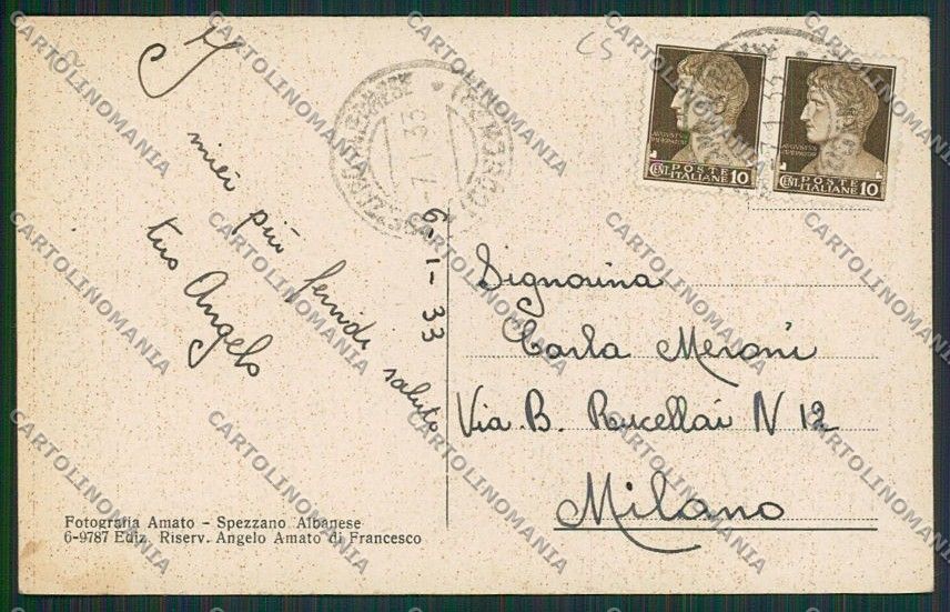 Cosenza Spezzano Albanese cartolina EE5366 – retro