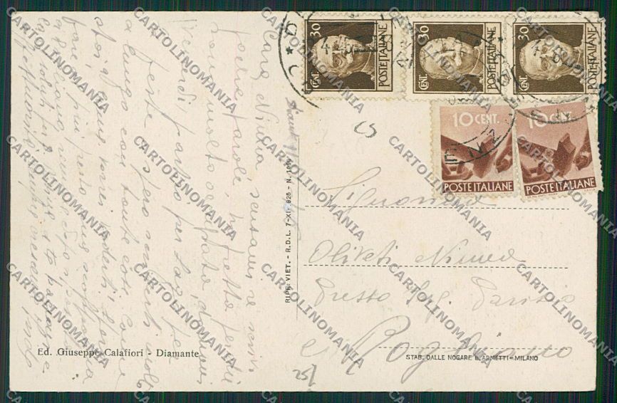 Cosenza Diamante cartolina EE5370 – retro