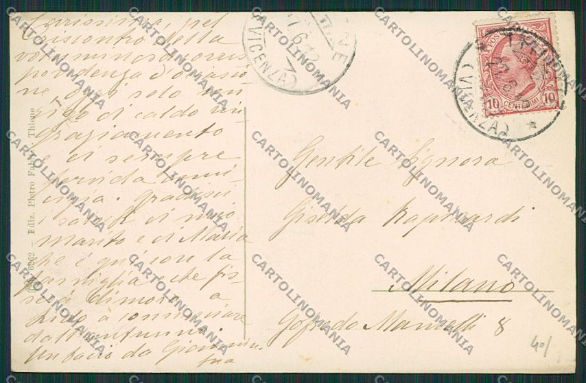 Vicenza Thiene cartolina EE5430 – retro