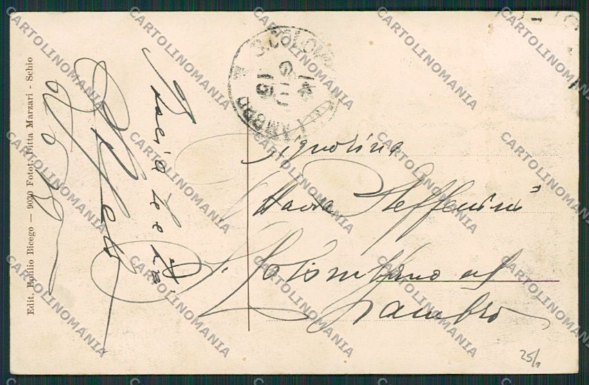 Vicenza Schio cartolina EE5436 – retro