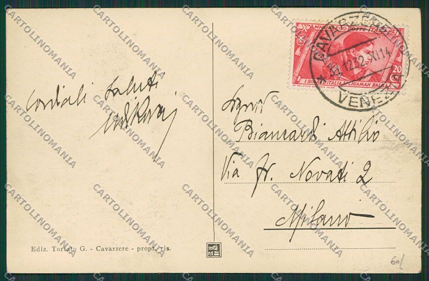 Venezia Cavarzere Saluti da cartolina EE5463 – retro