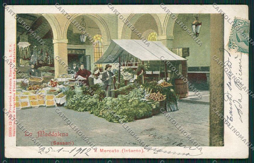 Sassari La Maddalena Mercato cartolina EE5492 – fronte