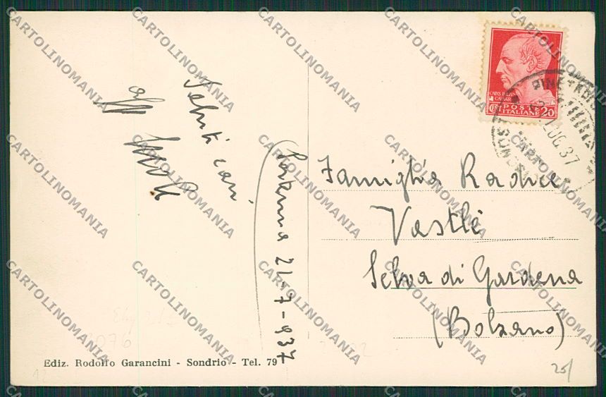 Sondrio Stelvio Gdf Guardia di Finanza Foto cartolina EE5533 – retro