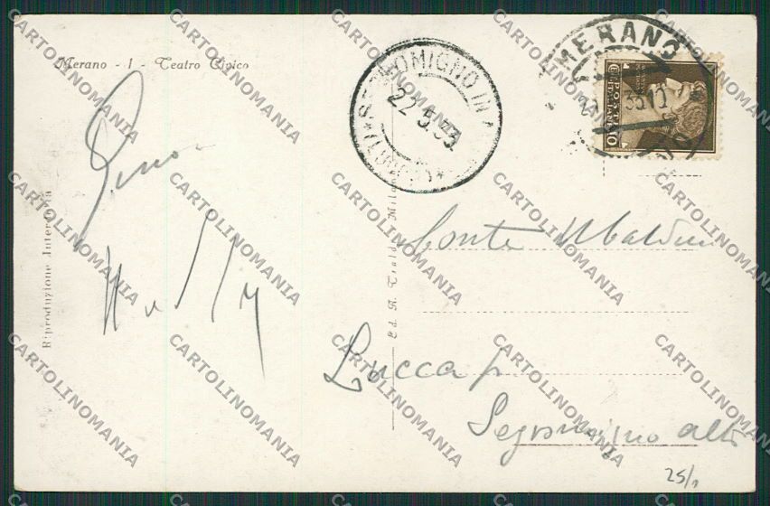 Bolzano Merano Auto Foto cartolina EE5571 – retro