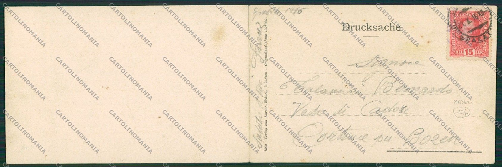 Bolzano Merano Doppia cartolina EE5572 – retro