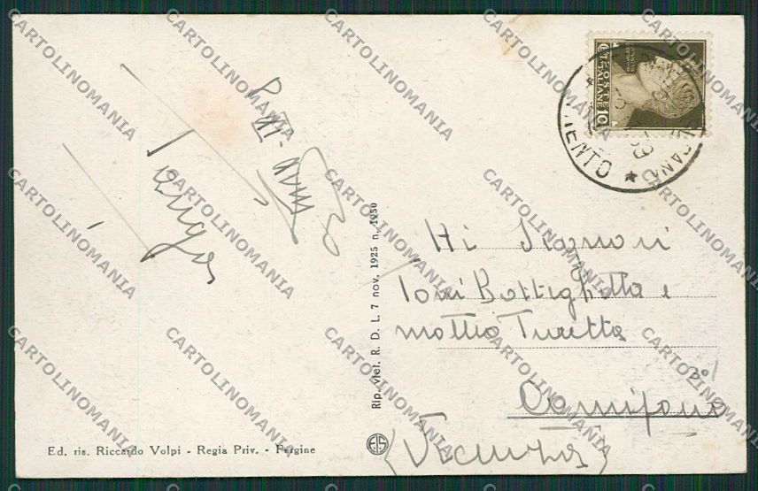 Trento Pergine cartolina EE5581 – retro