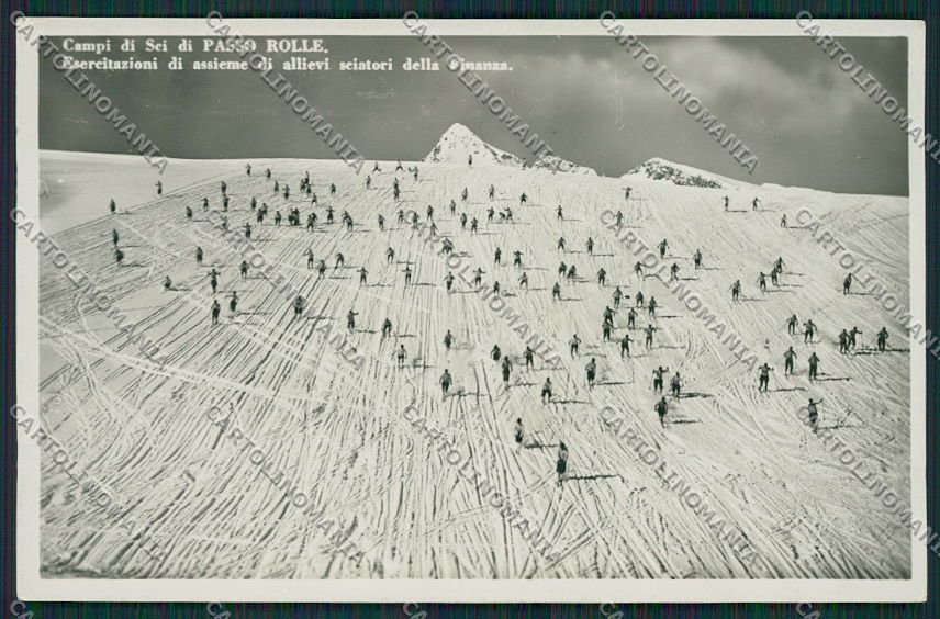 Trento Passo Rolle Guardia di Finanza Sci Foto cartolina EE5588 – fronte