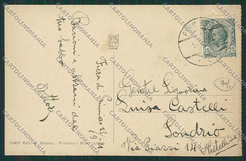 Trento San Martino di Castrozza cartolina EE5593 – retro