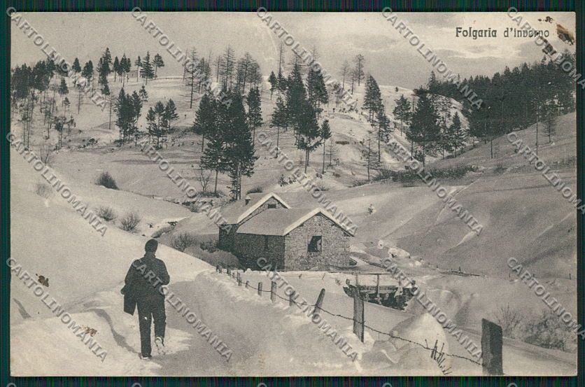 Trento Folgaria Nevicata cartolina EE5599 – fronte