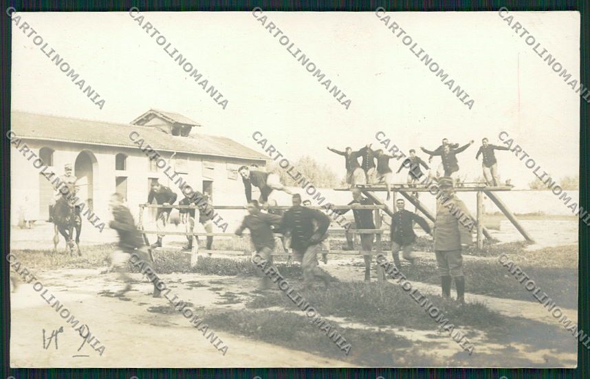 Rovigo Caserma Battaglione Fanteria Esercizi Ginnici Foto cartolina EE5656 – fronte