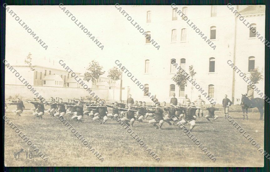 Rovigo Caserma Battaglione Fanteria Esercizi Ginnici Foto cartolina EE5657 – fronte