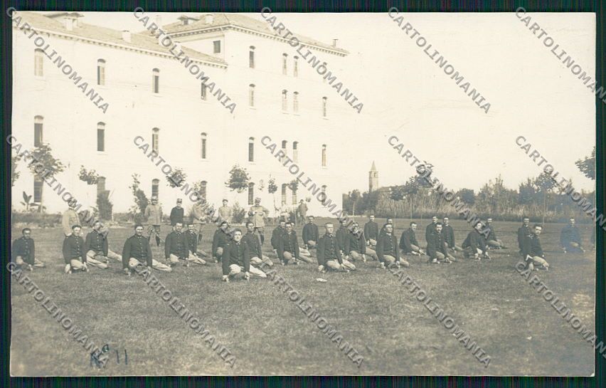 Rovigo Caserma Battaglione Fanteria Esercizi Ginnici Foto cartolina EE5658 – fronte