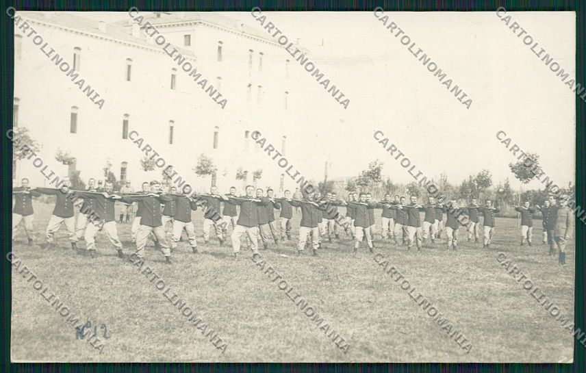 Rovigo Caserma Battaglione Fanteria Esercizi Ginnici Foto cartolina EE5659 – fronte